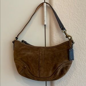 Coach suede mini handbag